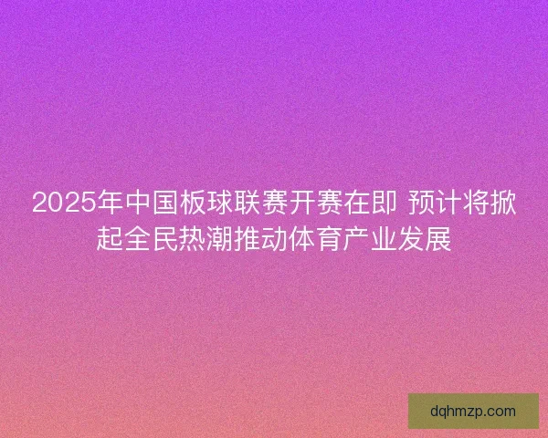 2025年中国板球联赛开赛在即 预计将掀起全民热潮推动体育产业发展