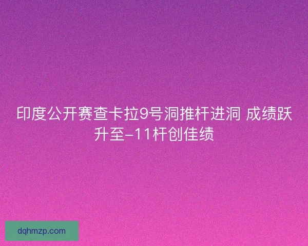 印度公开赛查卡拉9号洞推杆进洞 成绩跃升至-11杆创佳绩 印度公开赛查卡拉9号洞推杆进洞 成绩跃升至-11杆创佳绩